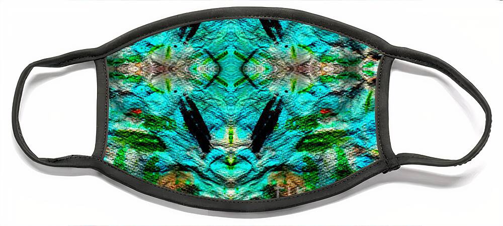 Abstract Face Mask featuring the digital art Jabura by Doug Miller