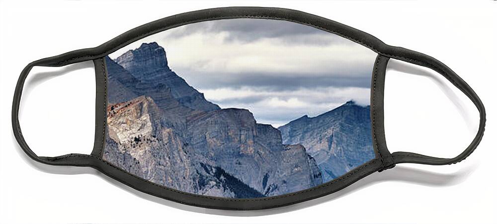 Voyage Face Mask featuring the photograph Jasper noses mountain by Carl Marceau