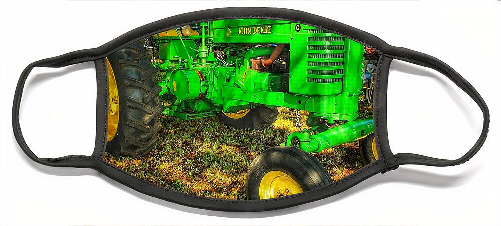 Tractor Face Mask featuring the photograph John Deere G High Crop by Mike Eingle