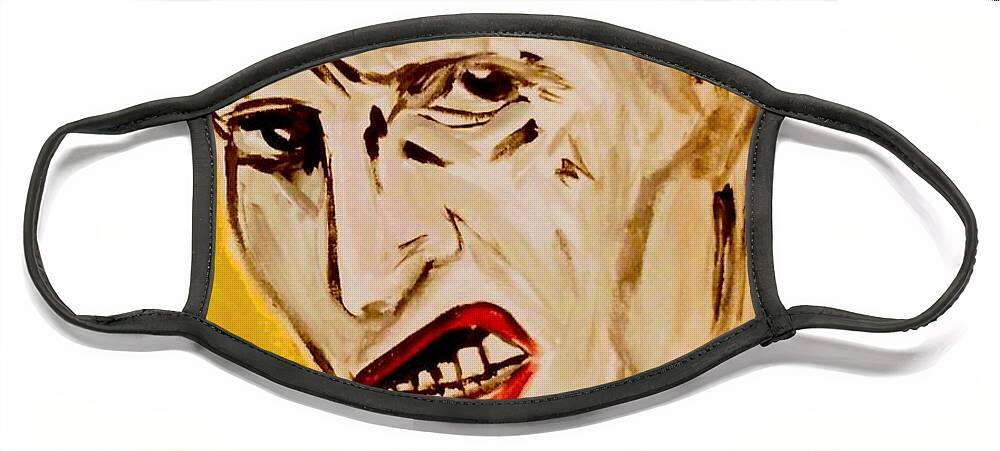 Joker Face Mask featuring the painting Joker 1 by Shemika Bussey