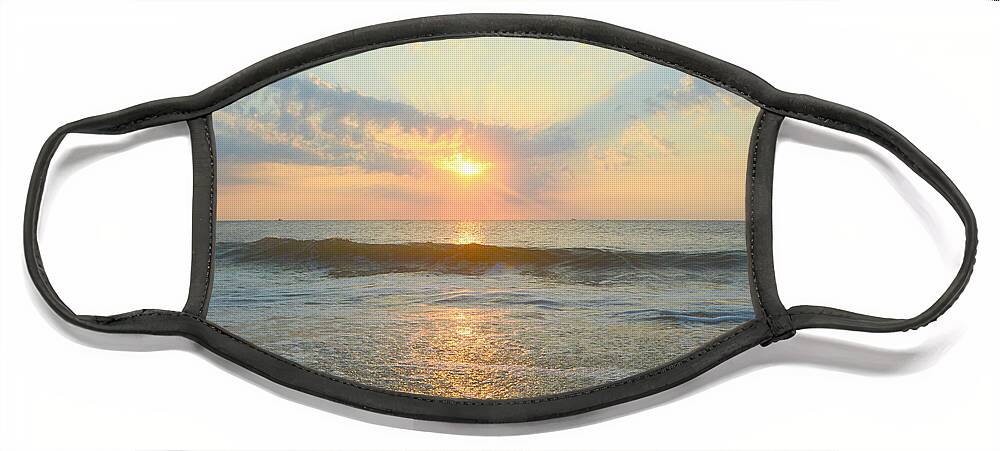 Face Mask Face Mask featuring the photograph July 20 Oregon Inlet by Barbara Ann Bell