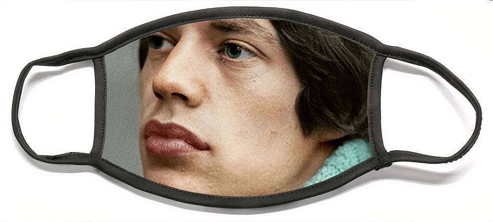 Rock Rollingstones Face Mask featuring the photograph Just Mick J by Franchi Torres