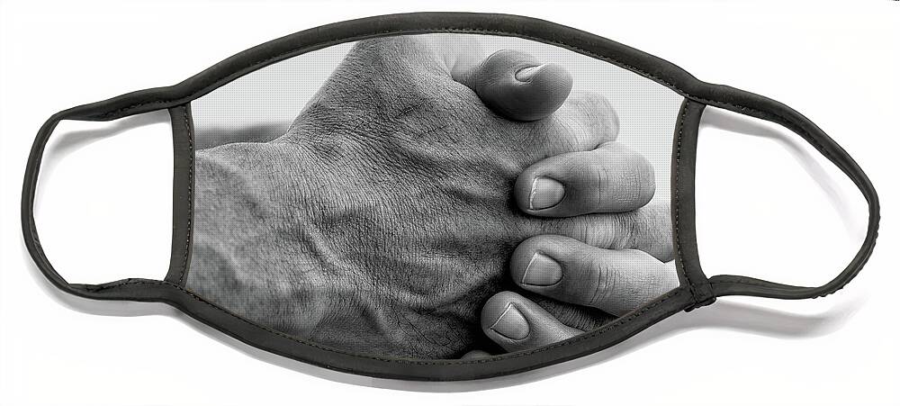 Hands Face Mask featuring the photograph Kind Hands by Doug Sturgess