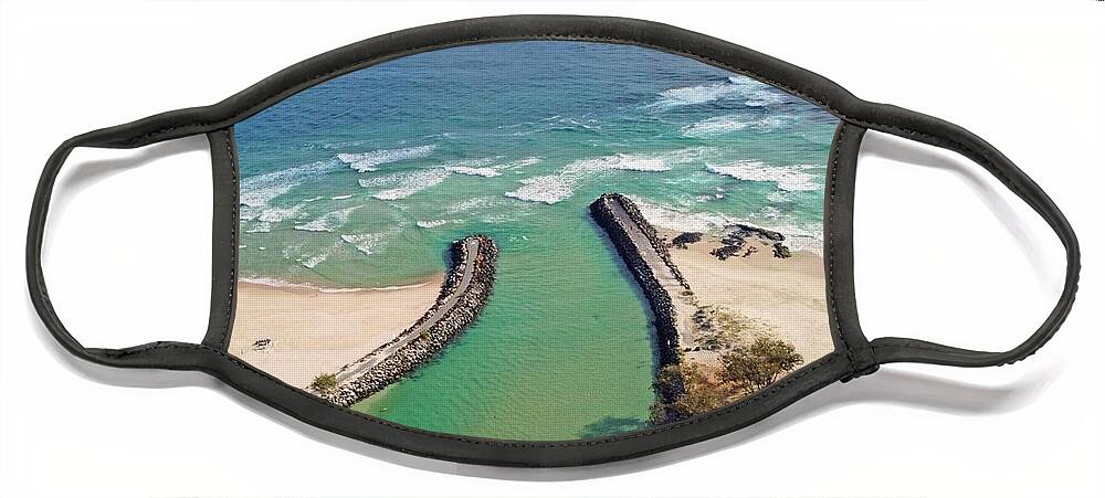Kingscliff Face Mask featuring the photograph Kingscliff Creek by Andre Petrov