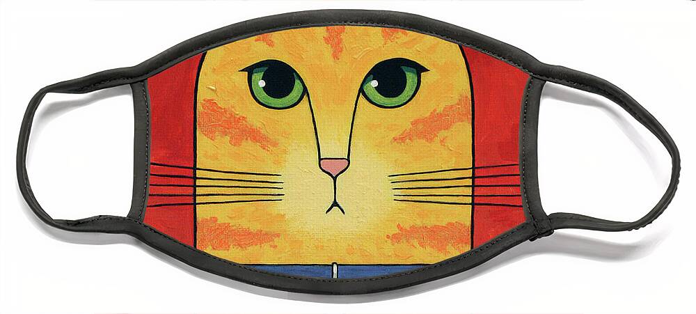 Cat Face Mask featuring the painting Kitty by Norman Engel