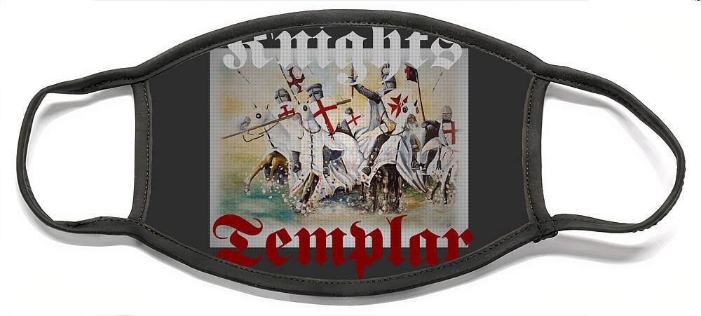 Knights Templar Face Mask featuring the painting Knights Templar by John Palliser