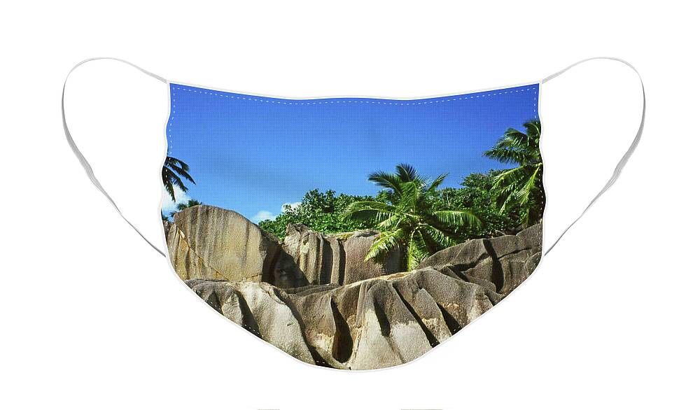 Ocean Face Mask featuring the photograph La Digue Island - Seychelles by Juergen Weiss