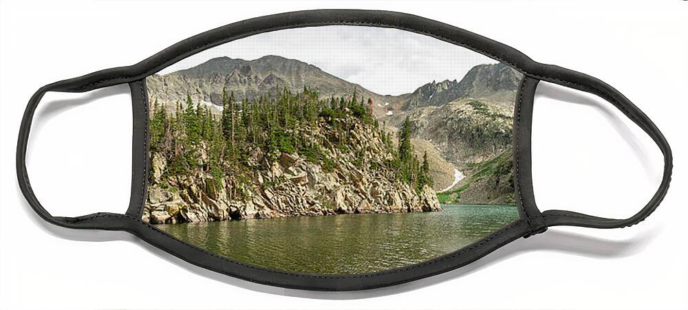 Lake Agnes Face Mask featuring the photograph Lake Agnes Panorama by Aaron Spong