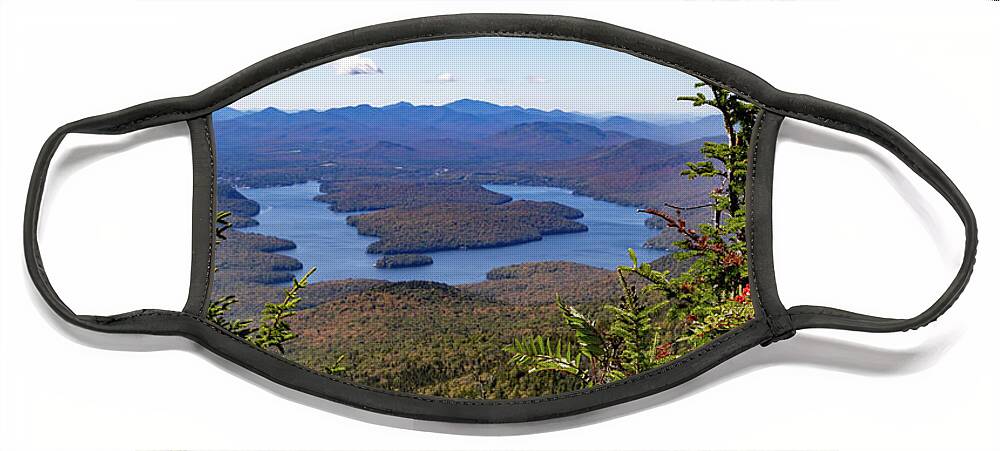 Lake Placid Face Mask featuring the photograph Lake Placid by Cindy Robinson