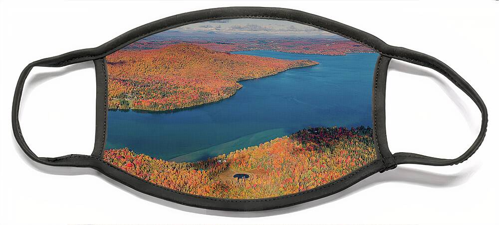 Lake Seymour Face Mask featuring the photograph Lake Seymour Vermont by John Rowe