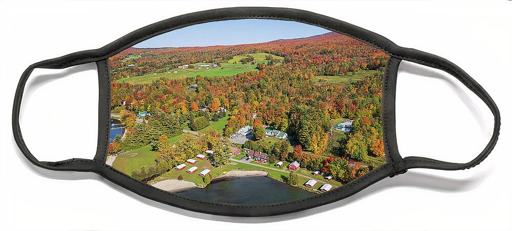 Lake Willoughby Face Mask featuring the photograph The Sandbar Lake Willoughby, Vermont 10/8/21 by John Rowe