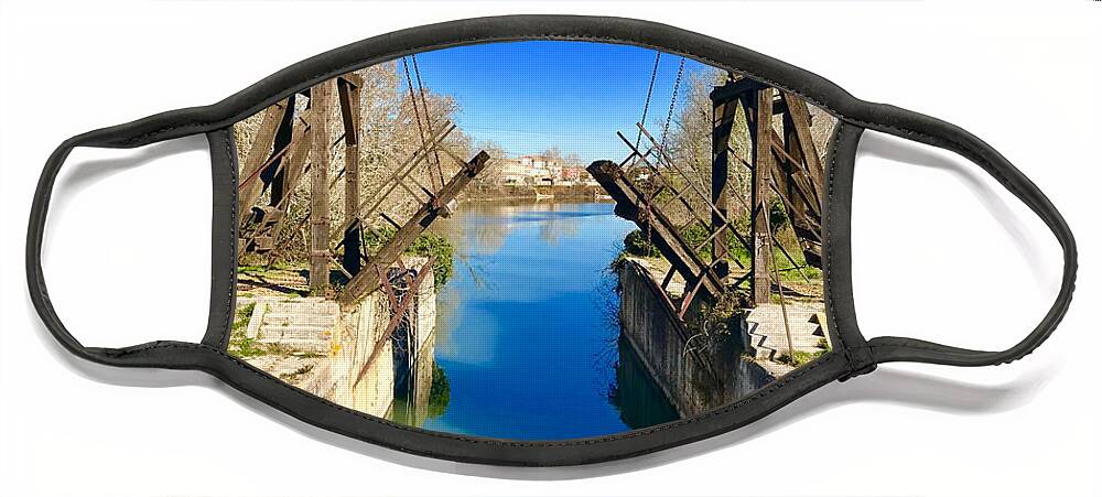 Langlois Bridge Face Mask featuring the photograph Langlois Bridge in Arles by Donna Martin Artisan Liight