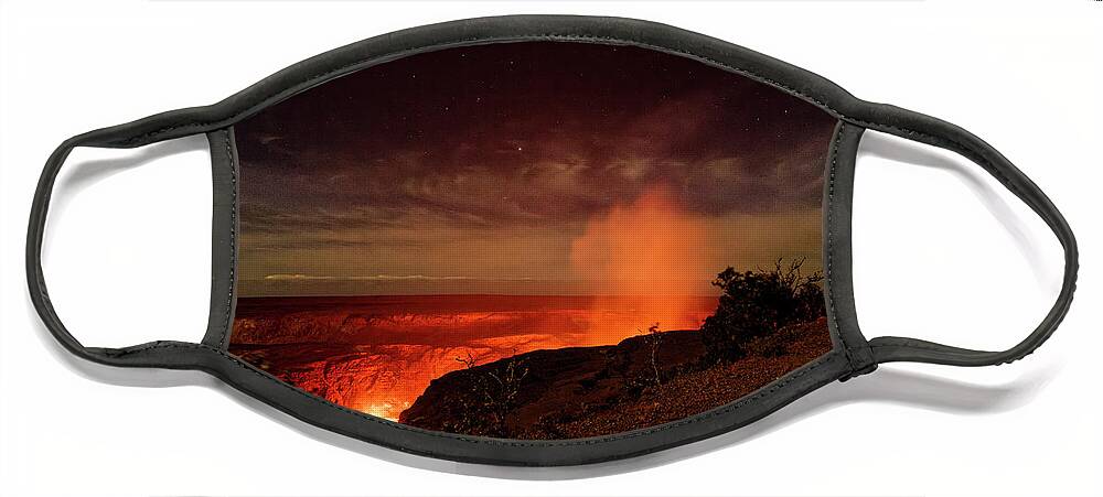 Lava Light Star Face Mask featuring the photograph Lava Light Star by Heidi Fickinger