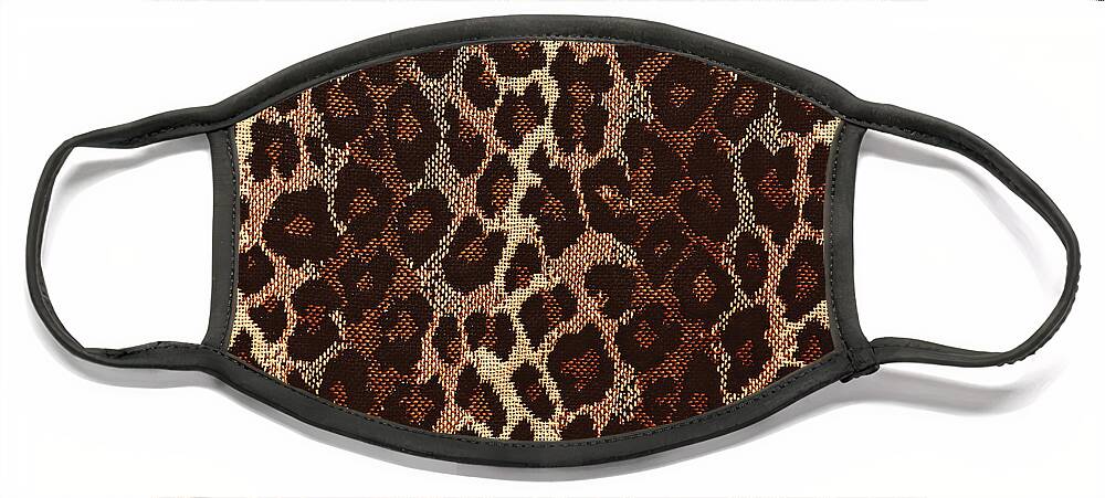 Leopard Print Face Mask featuring the photograph Leopard Print by Susan Rissi Tregoning