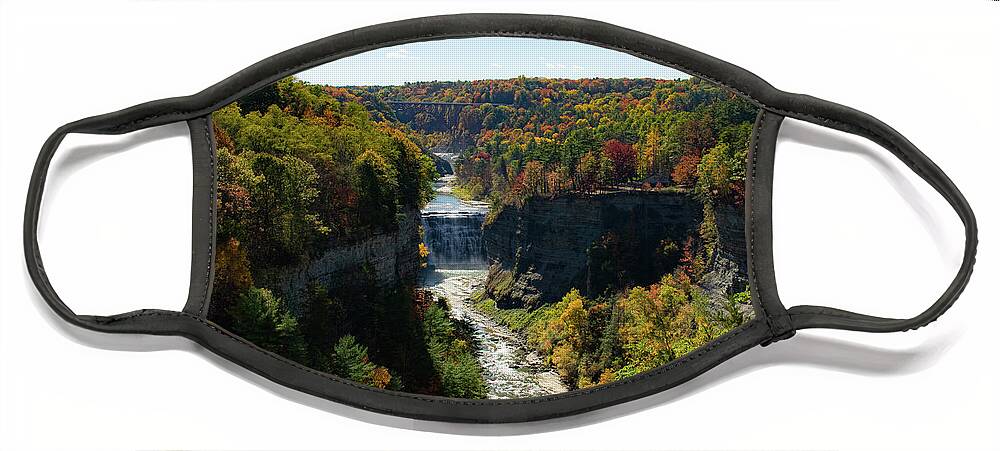 Nature Face Mask featuring the photograph Letchworth State Park by Nicole Lloyd