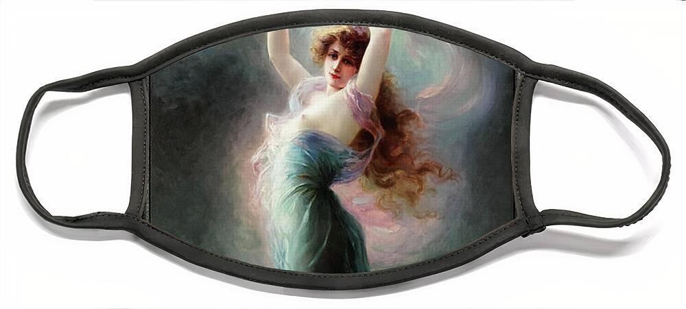 L'etoile Face Mask featuring the painting L'Etoile by Edouard Bisson Fine Art Old Masters Reproduction by Rolando Burbon