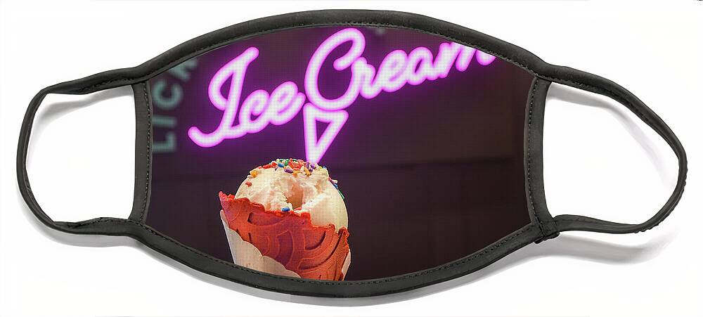 Icecream Face Mask featuring the photograph Lick me till... Ice Cream by Andrew Lalchan