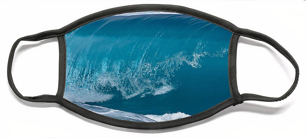 Waves Face Mask featuring the photograph Life of a Wave Roll by Debra Banks