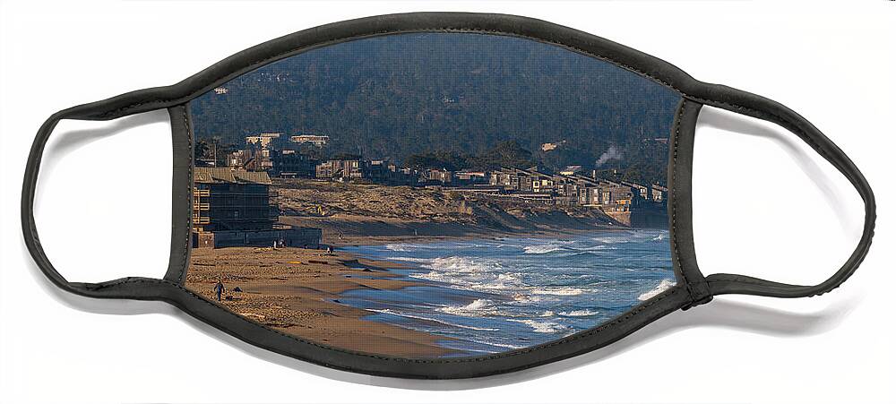 Monterey Face Mask featuring the photograph Life on the Edge by Derek Dean