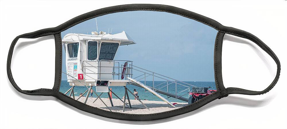 Fort Lauderdale Face Mask featuring the photograph Lifeguard On Duty by FineArtRoyal Joshua Mimbs