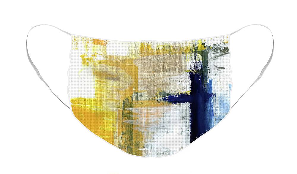 Abstract Face Mask featuring the painting Light Of Day 3 by Linda Woods