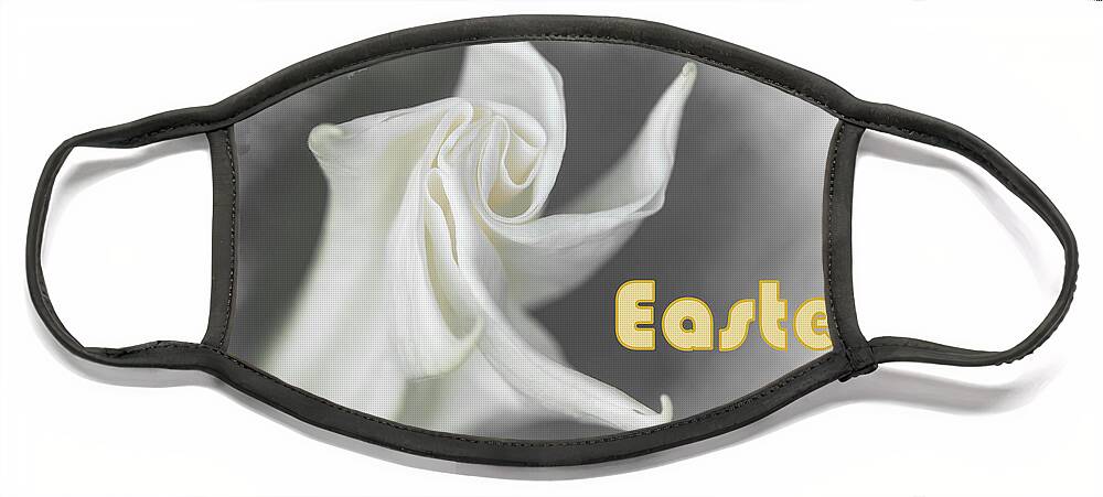 Easter Face Mask featuring the mixed media Lily by Moira Law