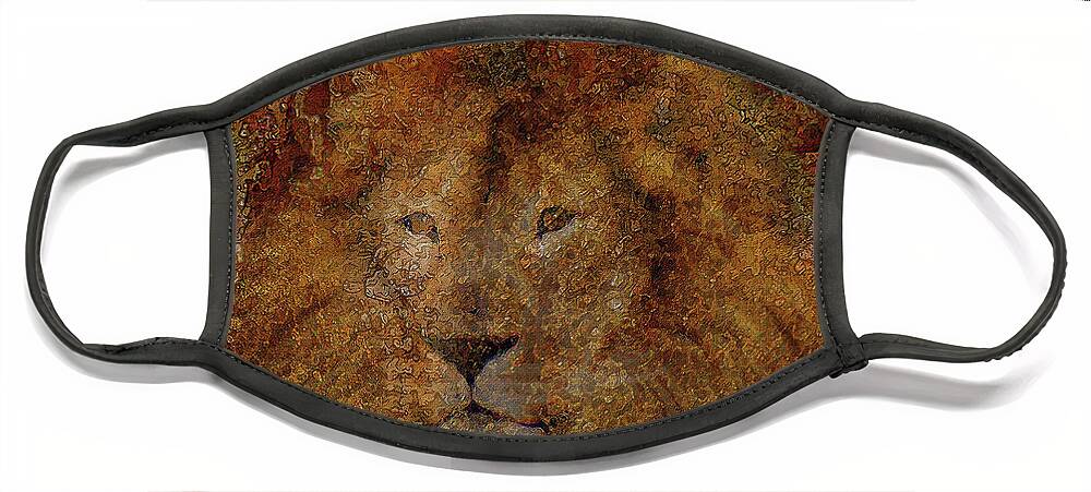 Lion Face Mask featuring the photograph Lion of Judah by Constance Woods