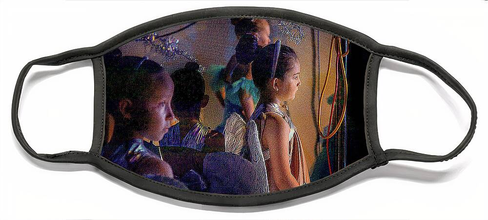 Ballerina Face Mask featuring the photograph Little Guardian Angels by Craig J Satterlee