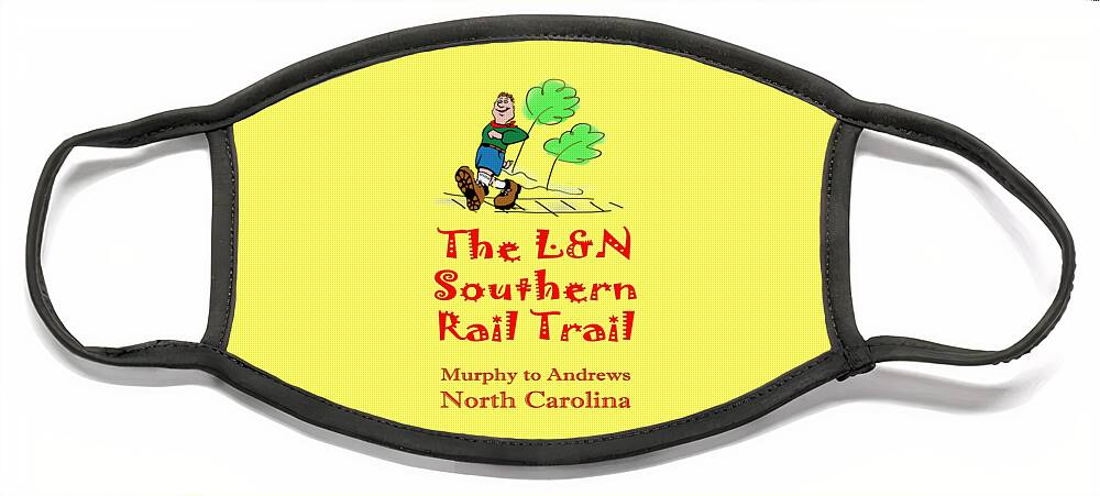 L&n Face Mask featuring the photograph LN Southern Rail Trail Boy Scout by Debra and Dave Vanderlaan