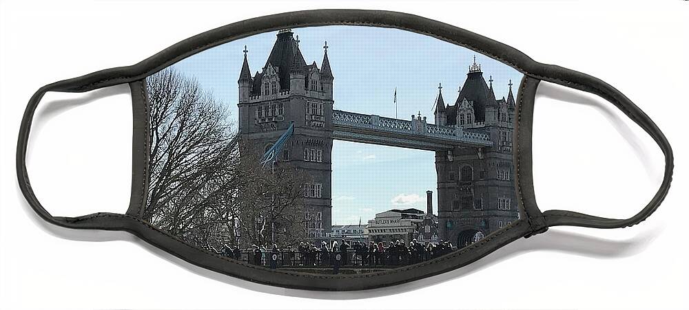 Bridge Face Mask featuring the photograph London Landmark by Lee Darnell