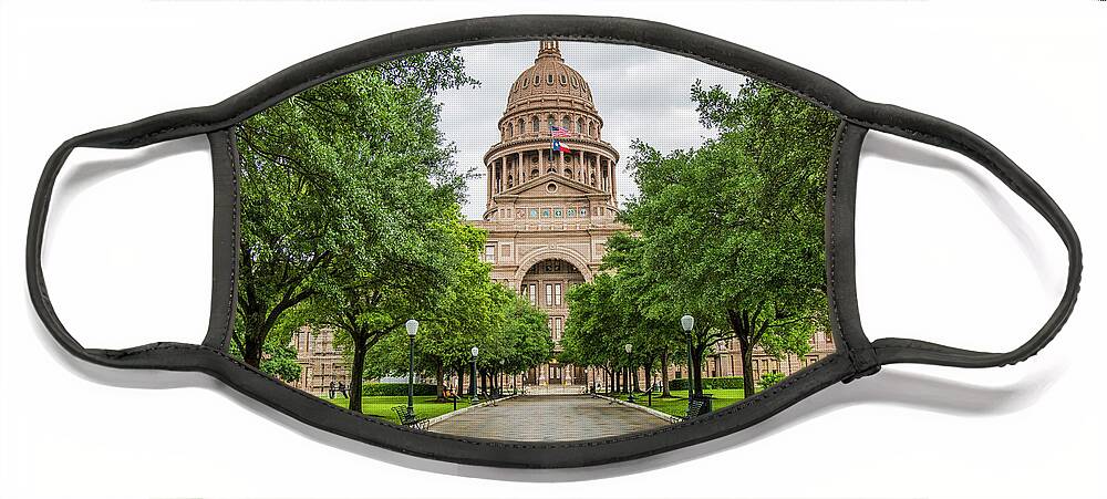 Austin Face Mask featuring the photograph Lone Star Capital by Erin Marie Davis