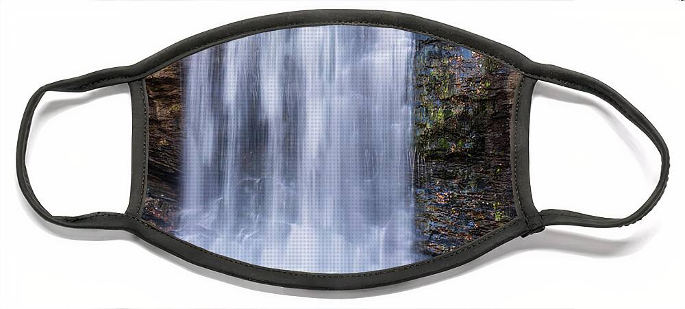 2022 Face Mask featuring the photograph Looking Glass Falls by Charles Hite