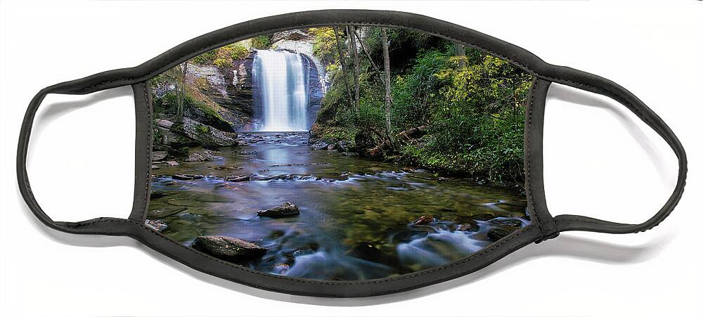 Art Prints Face Mask featuring the photograph Looking Glass Falls by Nunweiler Photography