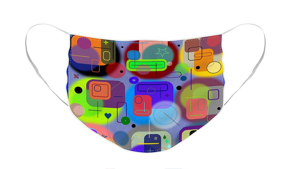 Corners Face Mask featuring the digital art Looks Like Fun by Designs By L