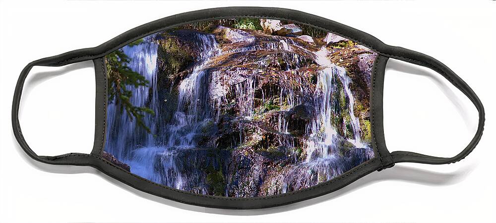 Waterfall Face Mask featuring the photograph Lost Creek Waterfall by Kae Cheatham