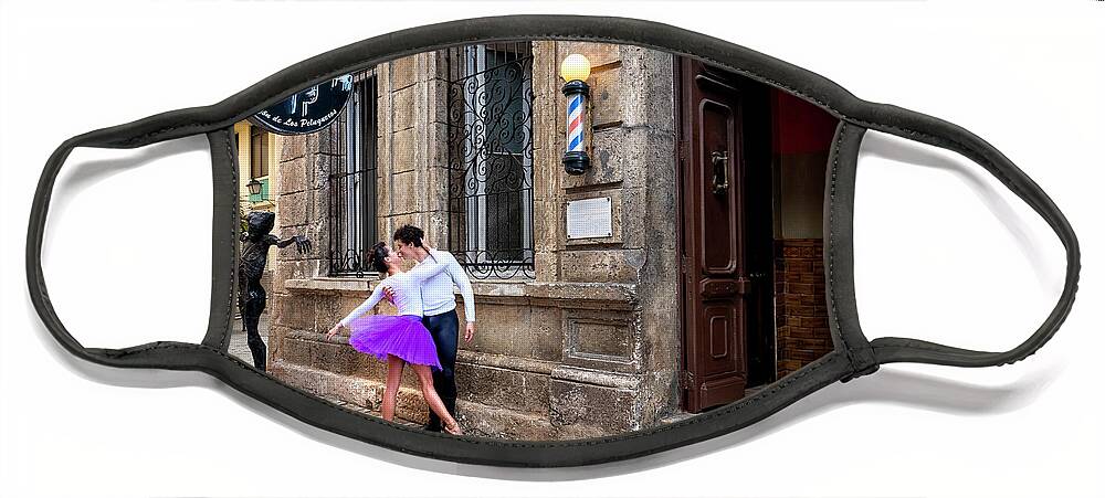 Ballet Face Mask featuring the photograph Love in Havana by Kathryn McBride
