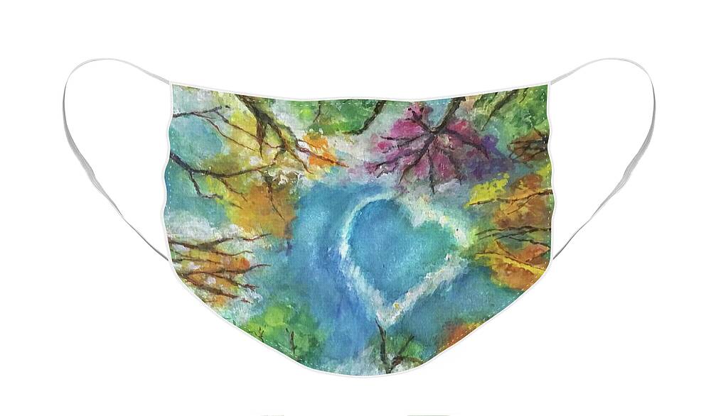 Fall Face Mask featuring the painting Loved from Afar by Cheryl Wallace
