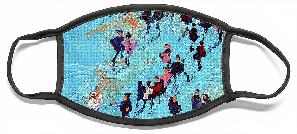 Print Face Mask featuring the painting Low Tide Walk by Neil McBride
