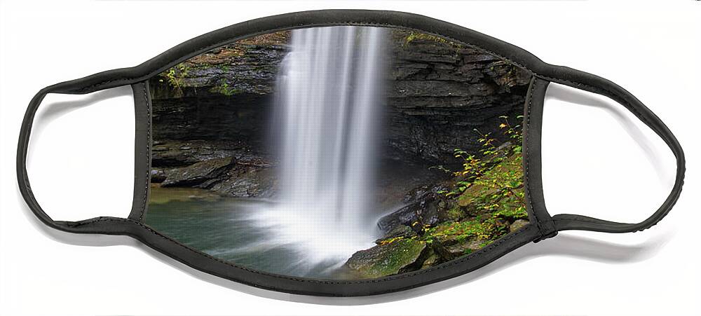 Greeter Falls Face Mask featuring the photograph Lower Greeter Falls 11 by Phil Perkins