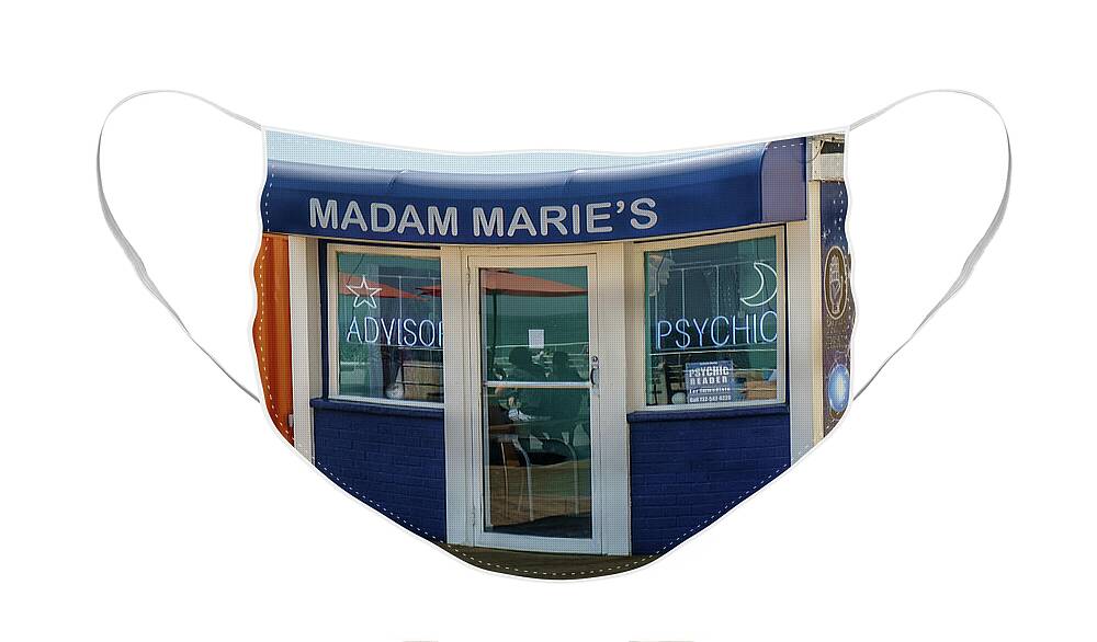 Photography Face Mask featuring the photograph Madame Maries Asbury Park NJ by Glenn DiPaola