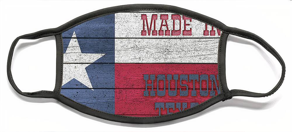 Made In Houston Texas Face Mask featuring the digital art Made In Houston Texas by Imagery by Charly