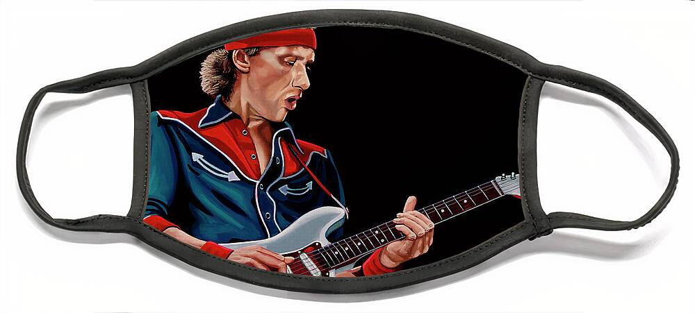 Mark Knopfler Face Mask featuring the painting Mark Knopfler Painting by Paul Meijering
