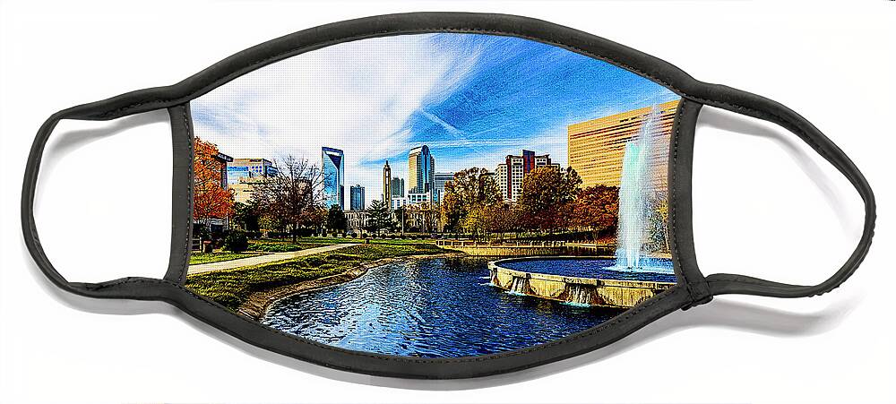 Marshall Park Face Mask featuring the digital art Marshall Park Vintage by SnapHappy Photos