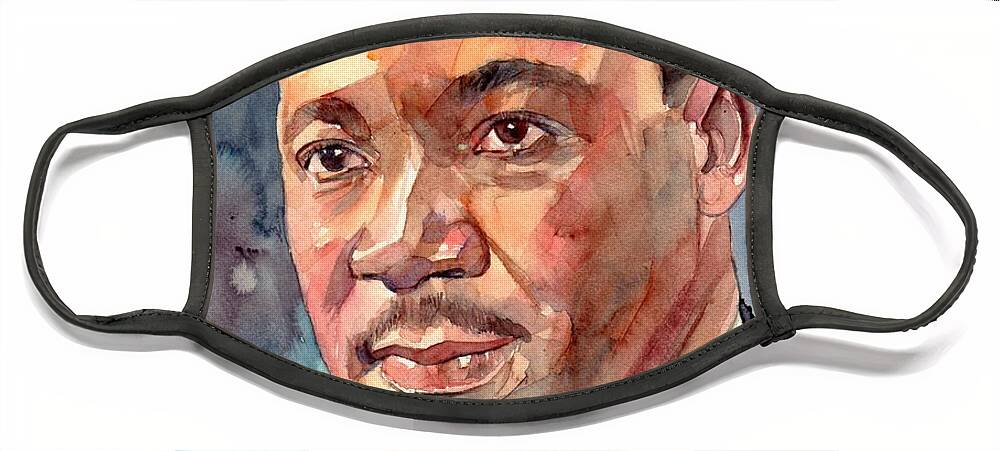 Martin Luther King Jr Face Mask featuring the painting Martin Luther King Jr. Portrait by Suzann Sines