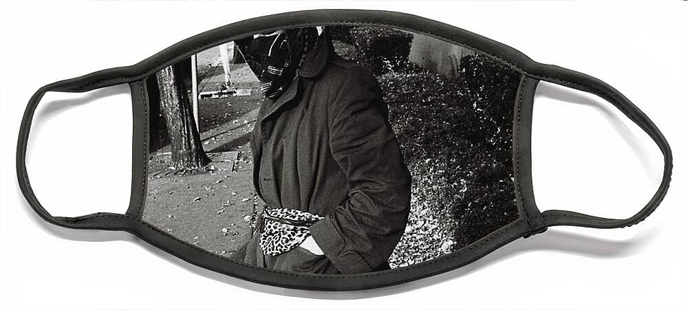 Street Photography Face Mask featuring the photograph Masked by Chriss Pagani