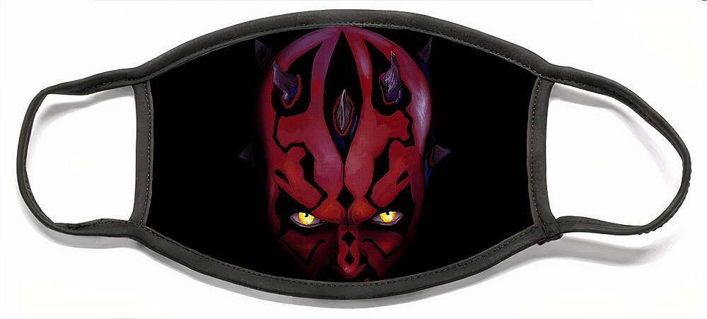 Star Face Mask featuring the digital art Maul by Norman Klein