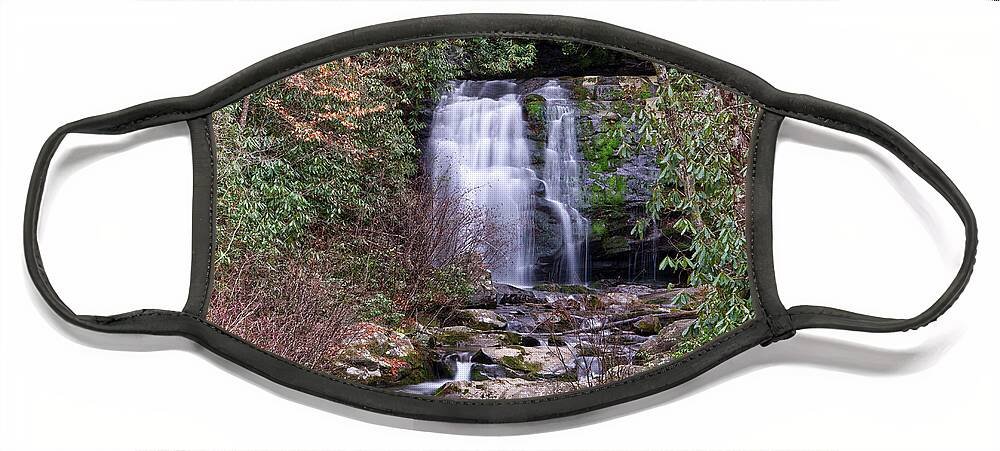 Meigs Falls Face Mask featuring the photograph Meigs Falls 11 by Phil Perkins