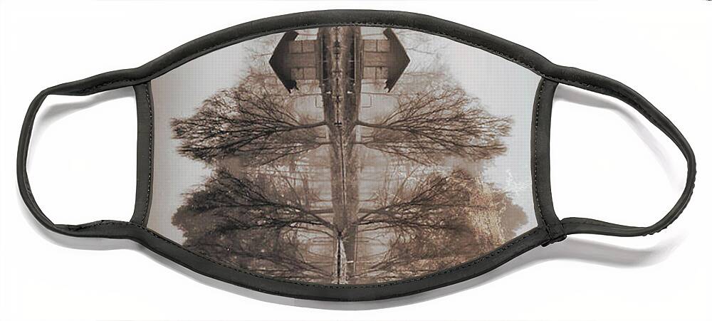Memory Face Mask featuring the mixed media Memory Tree by Gianni Sarcone