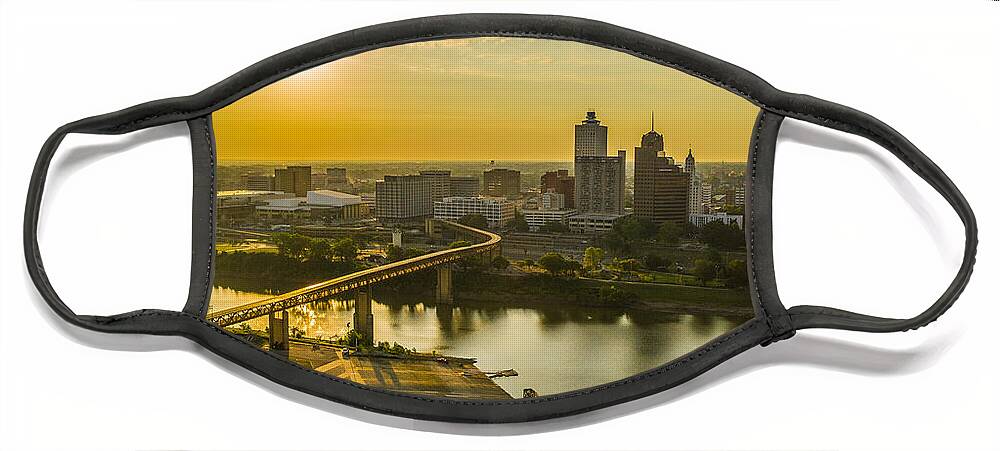 Memphis Face Mask featuring the photograph Memphis Gold by DArcy Evans