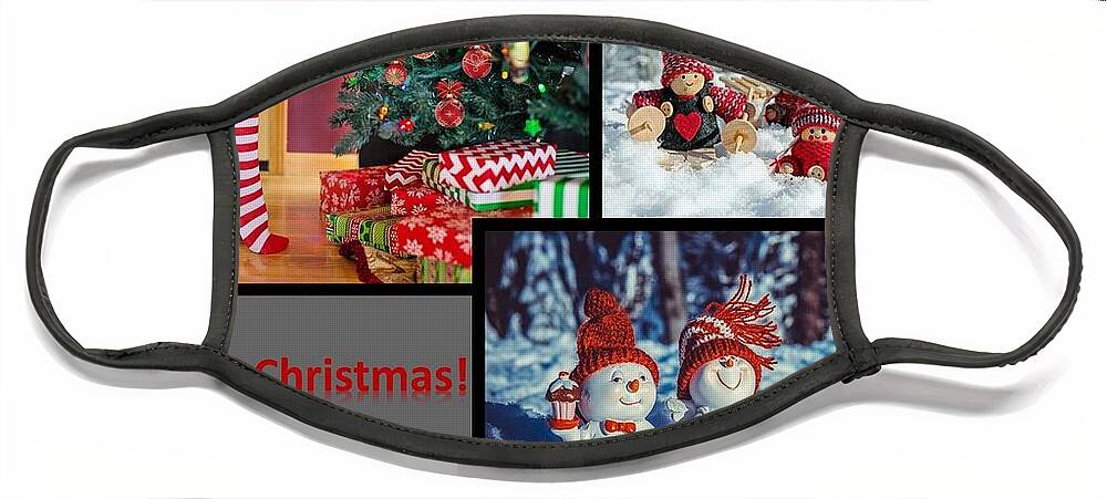 Christmas Face Mask featuring the photograph Merry Christmas Children by Nancy Ayanna Wyatt